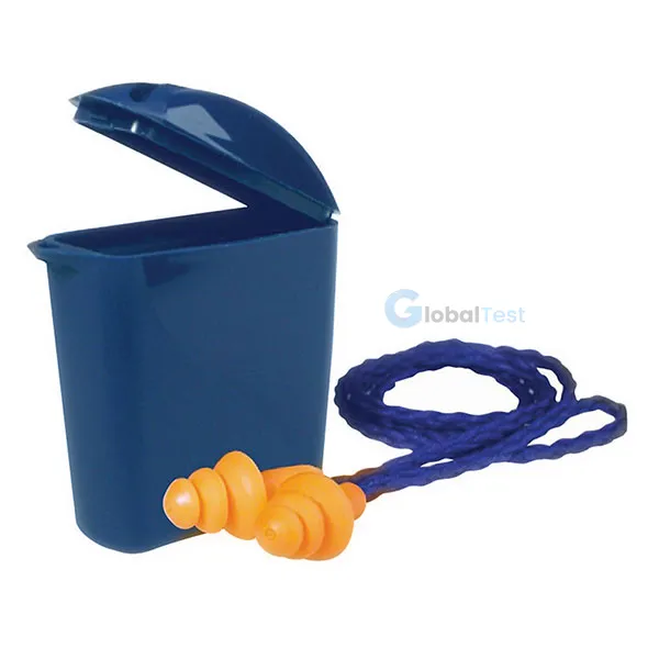 Bouchons d’oreilles 3M 1271 (boîte de 50 paires) – réutilisables, orange, triple collerette, tige, cordelette, SNR 25 dB, confortables et lavables