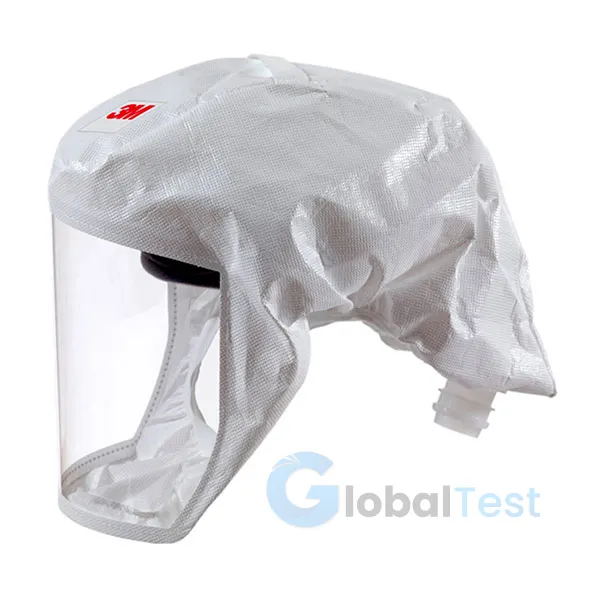 Cagoule de protection respiratoire 3M™ Versaflo™ S-133L avec système de raccordement rapide QRS, profil compact, serre-tête confortable, compatible avec plusieurs systèmes respiratoires à ventilation assistée ou adduction d’air, idéale pour les environn