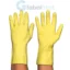 Gants de ménage Globaltest — latex naturel jaune texturé, protection longue manche contre les produits détergents. Gants non poudrés, robustes et souples, offrant grip optimal, confort et résistance à l’usure. Parfaits pour entretien, vaisselle, nettoyage industriel léger ou tâches ménagères fréquentes.
