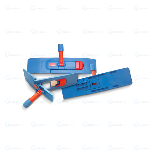 Support mop à languettes avec verrouillage magnétique, ouverture au pied, structure ABS robuste – pour un nettoyage hygiénique et efficace des sols professionnels