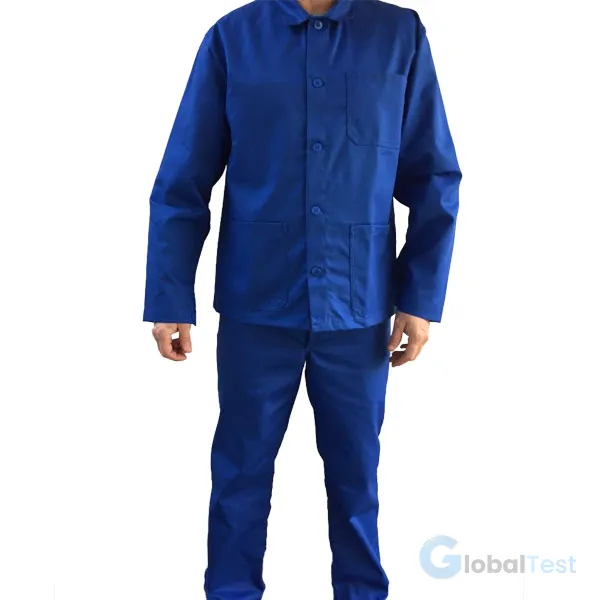 VESTE‑ET‑PANTALON ensemble de travail en polyester/coton, coupe ergonomique, poches multiples, renforcements aux zones sensibles, conforme EN 340, idéal pour artisans, BTP et maintenance industrielle.