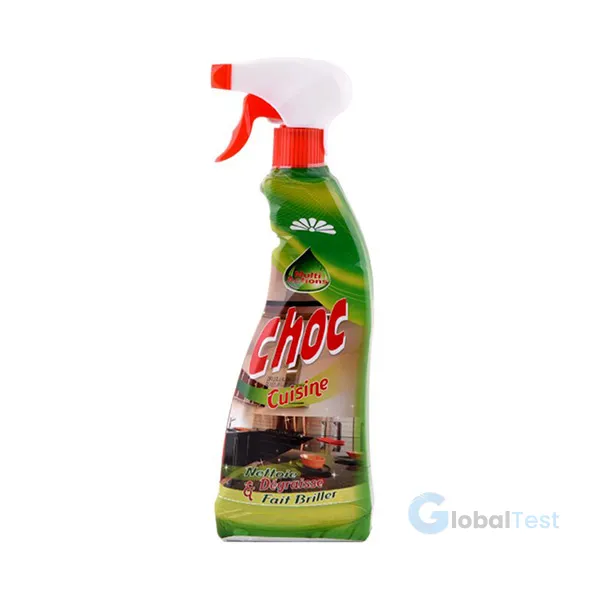 Flacon de Choc Cuisine Super Dégraissant 500 ml – nettoyant puissant pour éliminer graisses épaisses, résidus alimentaires grillés et dépôts tenaces sur plaques de cuisson, hottes, grills et fours, formule concentrée à action rapide, idéal pour usage professionnel et domestique