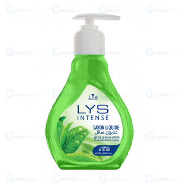 Flacon de 400 ml de savon liquide antiseptique LYS, élimine 99,9 % des germes tout en respectant l’hydratation de la peau, formule au pH neutre adaptée à tous types de peau, idéal pour une hygiène quotidienne des mains et du corps