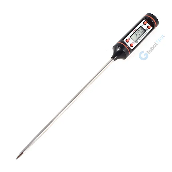 Thermomètre de cuisson numérique avec sonde inox 127 mm et affichage LCD
