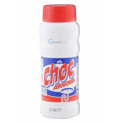 Choc déboucheur 300 GR – produit puissant pour déboucher rapidement les canalisations obstruées par graisses, cheveux ou calcaire, agit efficacement sur évier, lavabo et baignoire, format pratique de 300 g, compatible avec PVC, métal et céramique