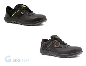 Chaussure de sécurité tige basse S2 LEOPARD/B, tige en microfibre imperméable, doublure en tissu respirant, première orthopédique doublée en cuir, semelle bi-densité antidérapante, idéale pour les environnements secs ou légèrement humides, conforme aux normes européennes.