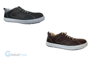 Chaussure de sécurité haute – modèle S3, tige en microfibre résistante et légère, doublure en tissu respirant pour une bonne ventilation, première orthopédique doublée en cuir pour un soutien adapté, semelle mono-densité pour une bonne adhérence, couleur disponible : bleu gris