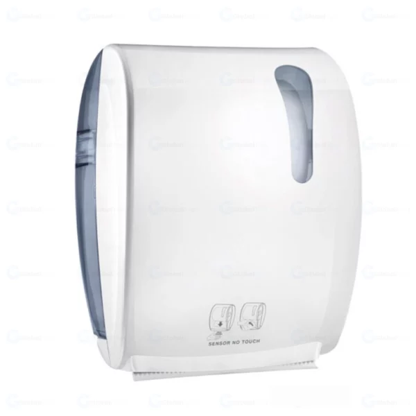 Distributeur électronique de papier essuie-mains mural avec coupe automatique, hygiénique et pratique pour sanitaires et entreprises