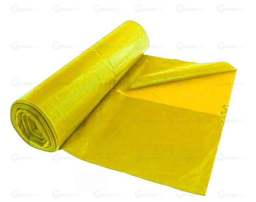 Lot de 20 sacs poubelle jaunes de 100L, fabriqués en polypropylène haute densité, résistants aux déchirures et aux perforations, idéals pour la collecte de déchets ménagers et professionnels, compatibles avec les poubelles de 100 litres, offrant une solution pratique et économique pour le tri sélectif et l'entretien