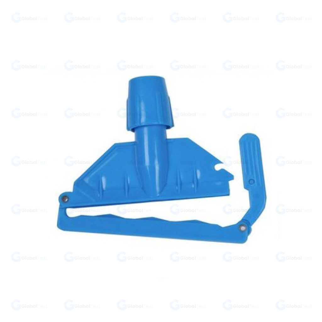 Pince Faubert en polypropylène bleu – outil ergonomique pour fixer les franges Faubert sur manche, idéal pour le nettoyage professionnel
