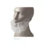 Cache barbe jetable en polypropylène blanc, grammage 14 g/m², conçu pour couvrir la partie inférieure du visage et prévenir la chute de poils de barbe dans les environnements sensibles. Confectionné avec une couture et une élastique pour un maintien sécurisé, sans latex, garantissant une utilisation confortable et hygiénique. Idéal pour les secteurs agroalimentaire, médical, industriel, ainsi que pour la restauration collective et les collectivités. Conditionné en sachets de 100 unités, avec un poids unitaire de 1,5 g.