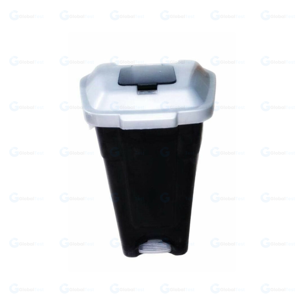 Poubelle à pédale 80 L avec couvercle gris en plastique robuste – pratique et hygiénique pour bureaux et espaces professionnels