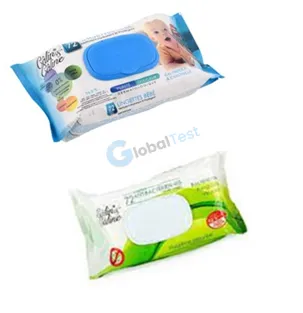 Lingettes bébé Câlin Câline – ultra-douces, parfumées, hypoallergéniques, biodégradables, testées sous contrôle médical, fabriquées en Tunisie.
