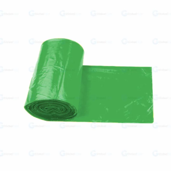 Sac poubelle vert 90/120L, fabriqué en polyéthylène basse densité, haute résistance aux déchirures, idéal pour la collecte de déchets ménagers et professionnels, compatible avec les poubelles de 90 à 120 litres, vendu en lot de 25 pièces