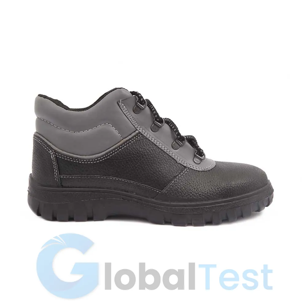 Chaussure de sécurité tige haute S1 ECO01-S1, tige en cuir fleur grainé offrant une excellente résistance à l’abrasion, doublure en tissu respirant