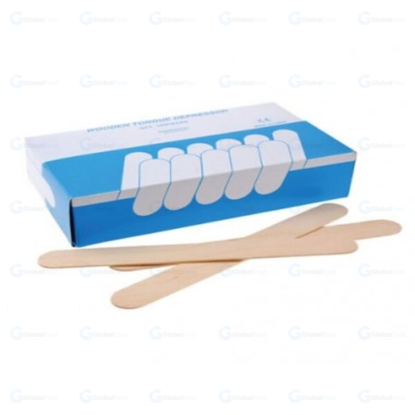Abaisse-langue en bois jetable – boîte de 100 unités, usage médical hygiénique