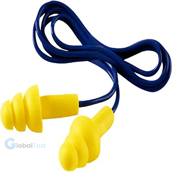 Bouchons d’oreilles 3M™ réutilisables (type 1271) – triple collerette, tige facile à saisir, cordelette, attenuation 26 dB, conforme EN 352-2.