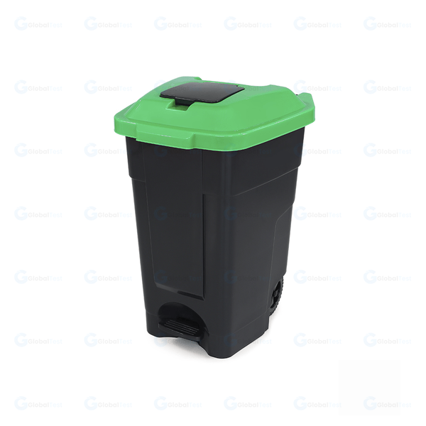 Poubelle Environnement 80L verte à pédale avec roues – idéale pour le tri sélectif, hygiénique et adaptée aux espaces professionnels et domestiques