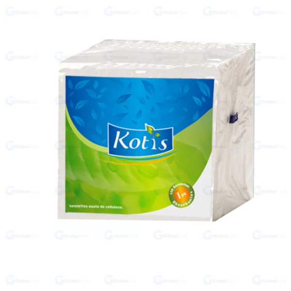 Serviette de table KOTIS 40x40 cm, en matériau intissé de haute qualité, offrant un toucher proche du tissu, résistante et élégante, idéale pour une mise en table soignée dans les restaurants, hôtels et événements.