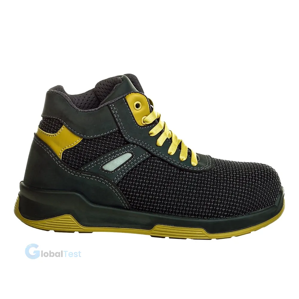 Chaussures de sécurité SPARK/H Vert S3 – modèle bas conforme à la norme EN ISO 20345:2011 (classe S3), tige en microfibre hydrofuge de couleur verte, embout en acier inoxydable résistant aux chocs, semelle antidérapante en polyuréthane résistante aux huiles et à la perforation, doublure respirante, première antibactérienne amovible