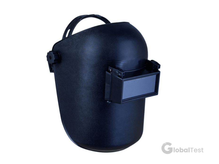 Casque soudeur CASOUD 3 Delta Plus en polypropylène noir, avec filtre de soudage DIN 11 en verre minéral et écran protecteur en polycarbonate clair (108 × 51 mm). Équipé d’un serre-tête ajustable, poids d’environ 415 g, adapté aux travaux de soudure en intérieur et extérieur — conforme aux normes européennes EN 166, EN 169, EN 175.